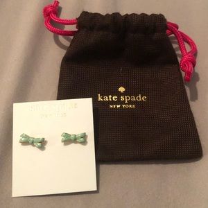 Kate Spade Double Bow Studs (Mint)